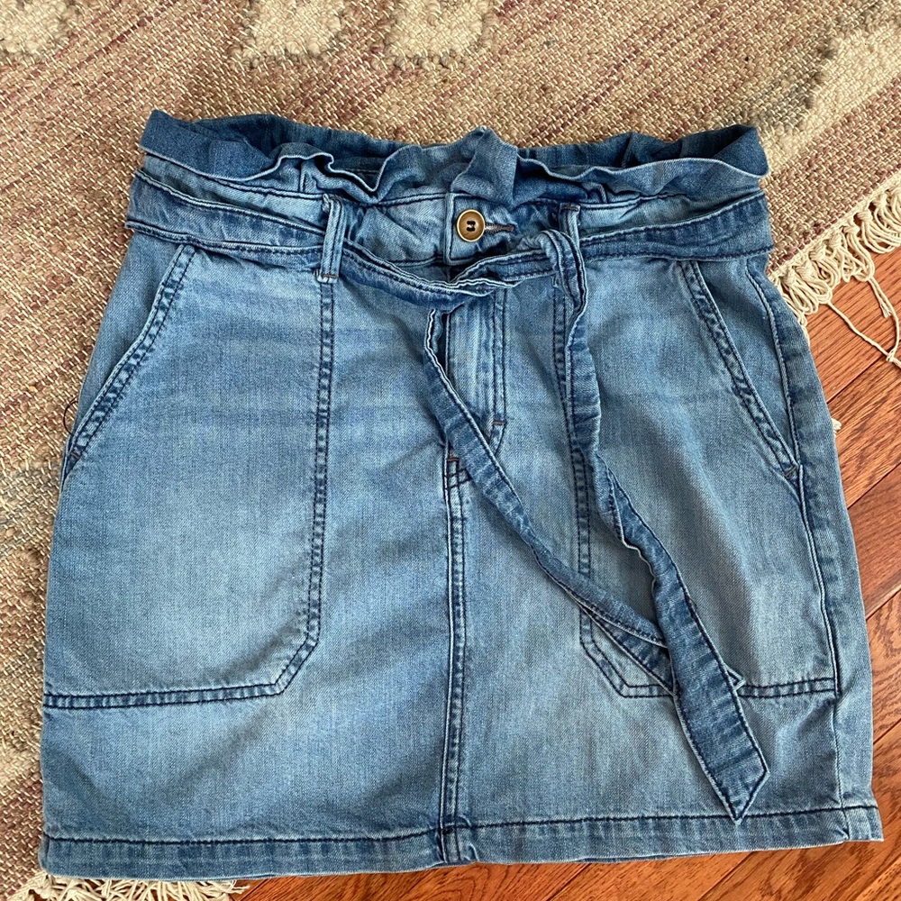 Free people FP Jean denim skirt sz 6 high waist